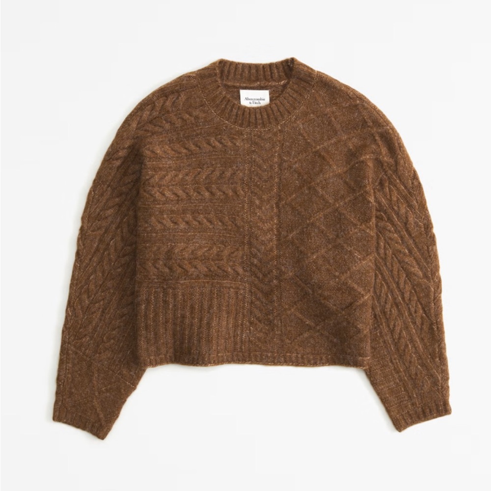 Cable crew dolman sweater
